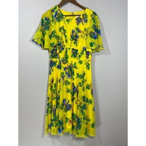 Calvin Klein Yellow Floral Dress